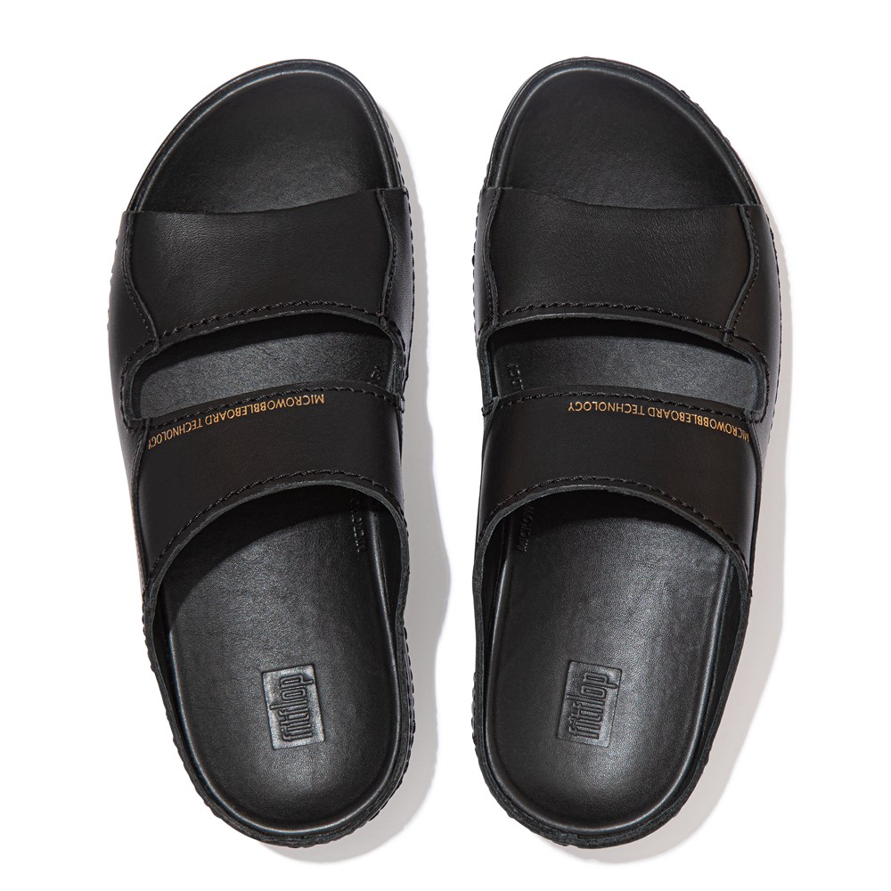Fitflop Womens Slides - Shuv Limited Edition Two-bar - Black - 856-ZACOPK